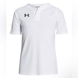 Under Armour Boys Baseball Royal Blue Lansdowne Henley Tee